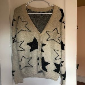 POL star print oversized cardigan